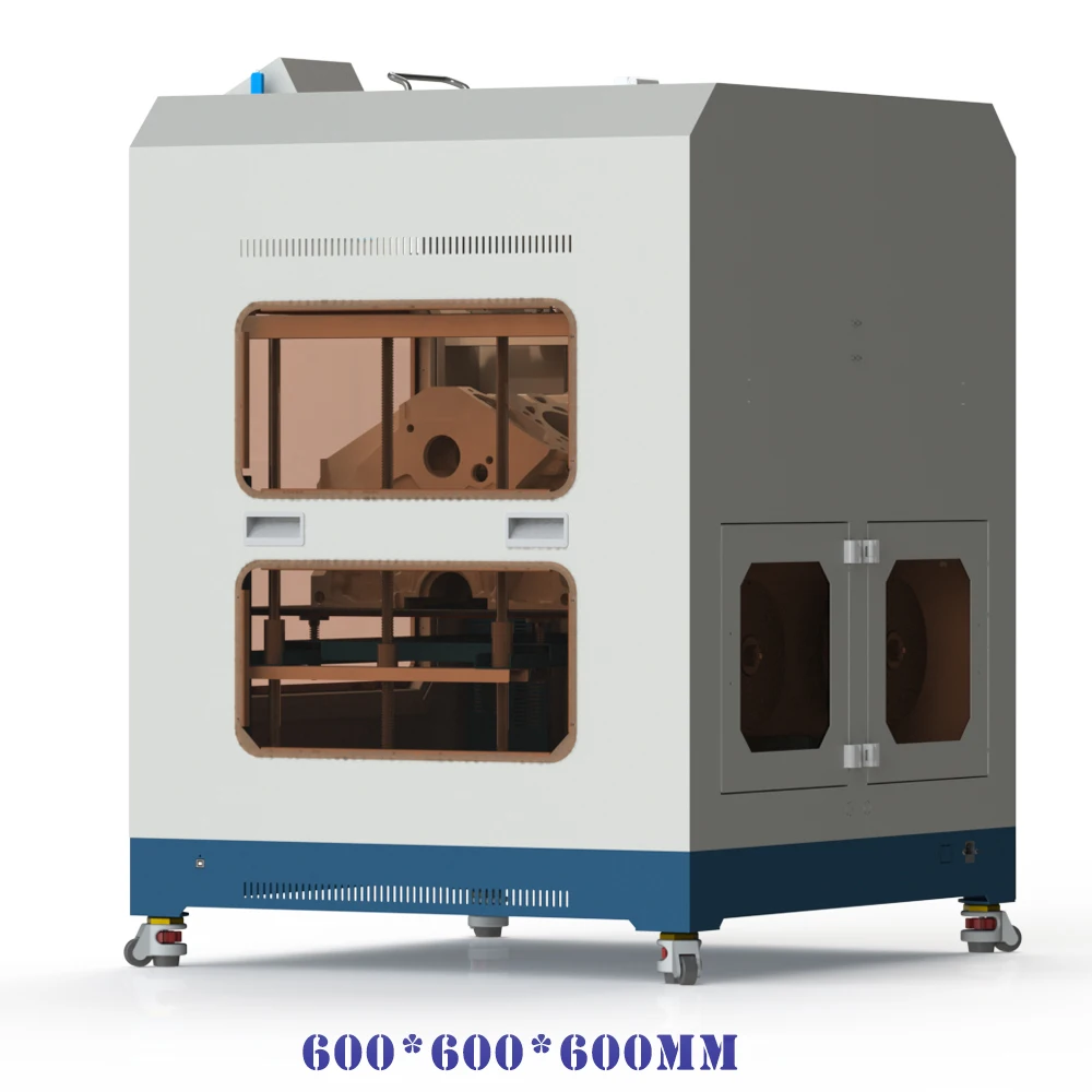 

Free shipping CreatBot 3d printer D600 PRO Dual Extruder hot enclosed chamber auto-level bed 600*600*600mm