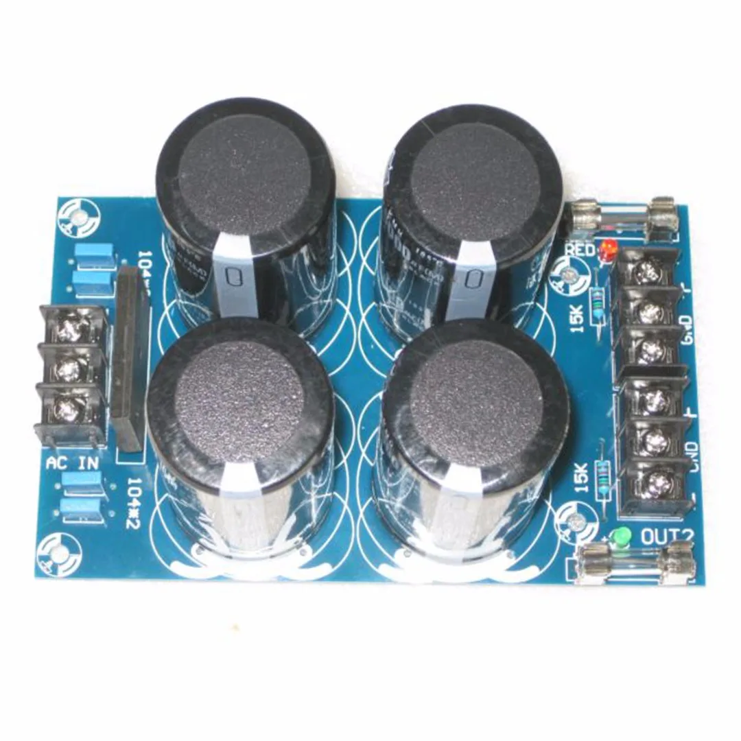 1pc Durable Power Supply Board Dual Power Rectifier Filter Spray Tin Power Supply Board Parallel Output for Amplifier Equipment