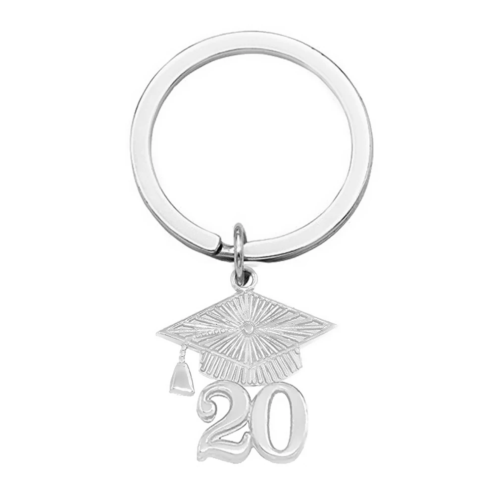 

New Fashion 2020 Graduation Dr. Hat Bachelor Hat Metal Pendant Keychain Student School Gift Souvenir Jewelry Key Chain