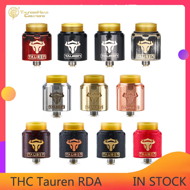 Prix Atomiseur Original THC Tauren RDA Double face avec 28 micro trous d air vaporisateur reconstructible de Cigarette électronique vs druga rda