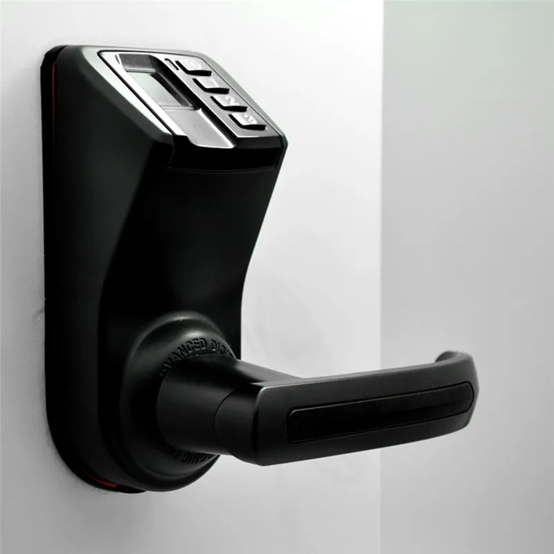 Black LS9 Biometric Door Lock Fingerprint, Password Lock Digital Code