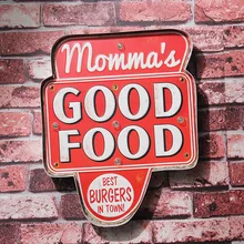 American Decorative Wall Arrow Brand LED Light Board Wall Night Light Hanging Wall Lamps Restaurant Good Food Wall Decoration