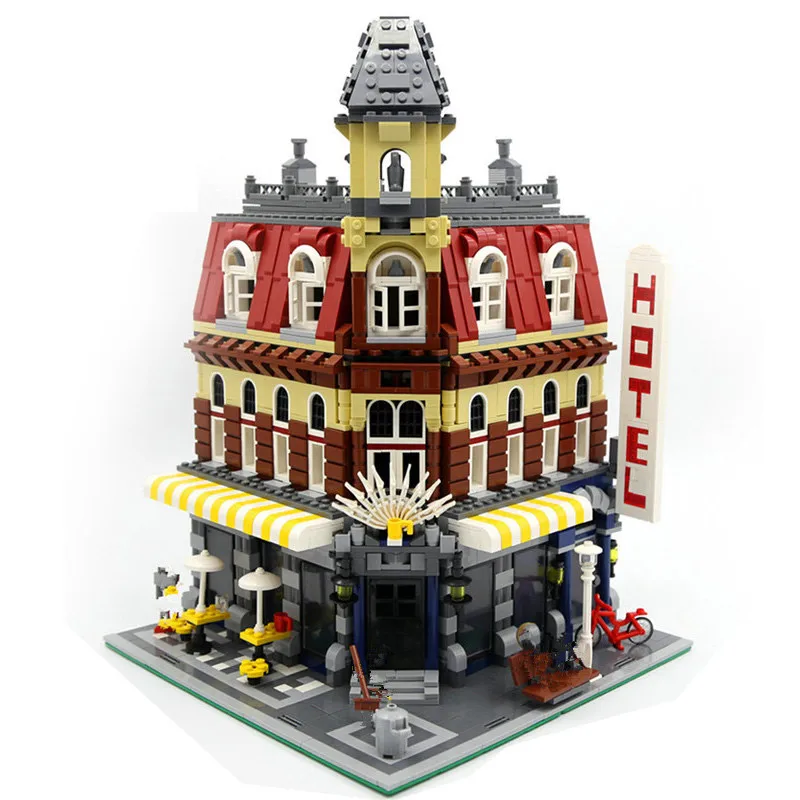

2133Pcs Creator Series Cafe Corner Model Building Kits Blocks Kid DIY Brick Toy Gift Compatible With Legoings 10182