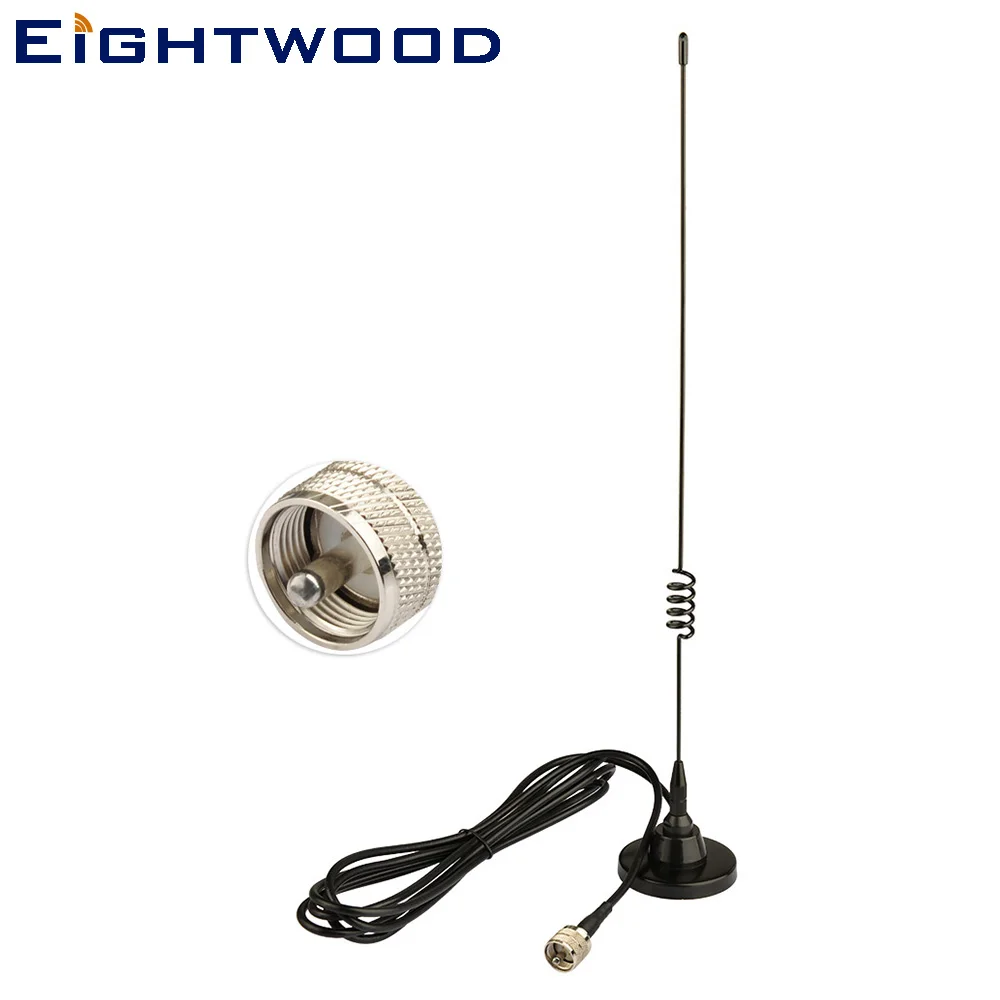 Eightwood Auto Car Dual Band VHF UHF PL259 Plug Pin CB Antenna Ham Two Way Mobile Radio 136