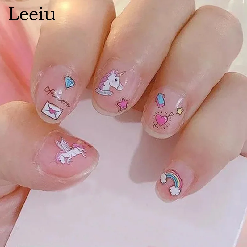 Leeiu 3 шт. "фламинго" Единорог Nail Art Наклейки, свадебные украшения, платье подружки невесты, временные наклейки Единорог вечерние поставки Дети пользу