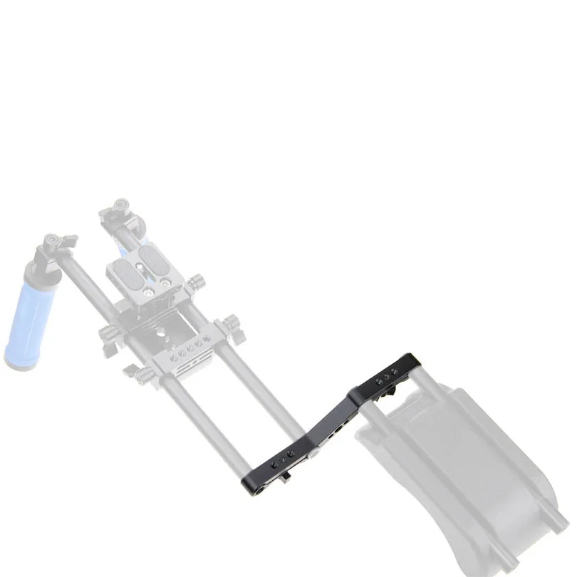  Camvate Adjustable Levers Z-Shaped Offset Raiser Clamp Mount Bracket Aluminum For 15mm Rods On DSLR