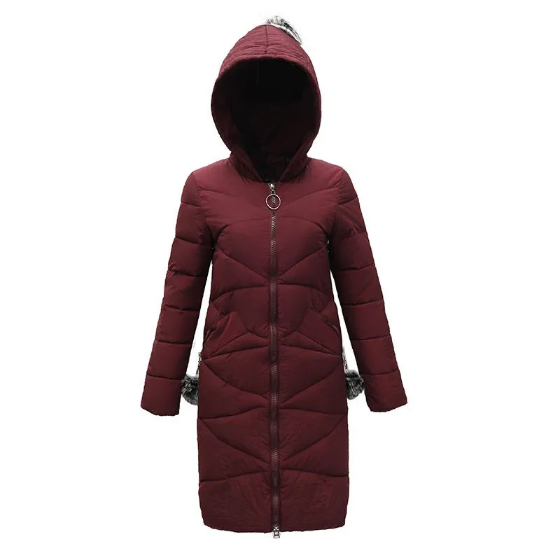 Большие размеры 4XL, зимняя куртка, пальто, женская одежда, новая модная утепленная пуховая хлопковая куртка с капюшоном, верхняя одежда, женские парки AA299