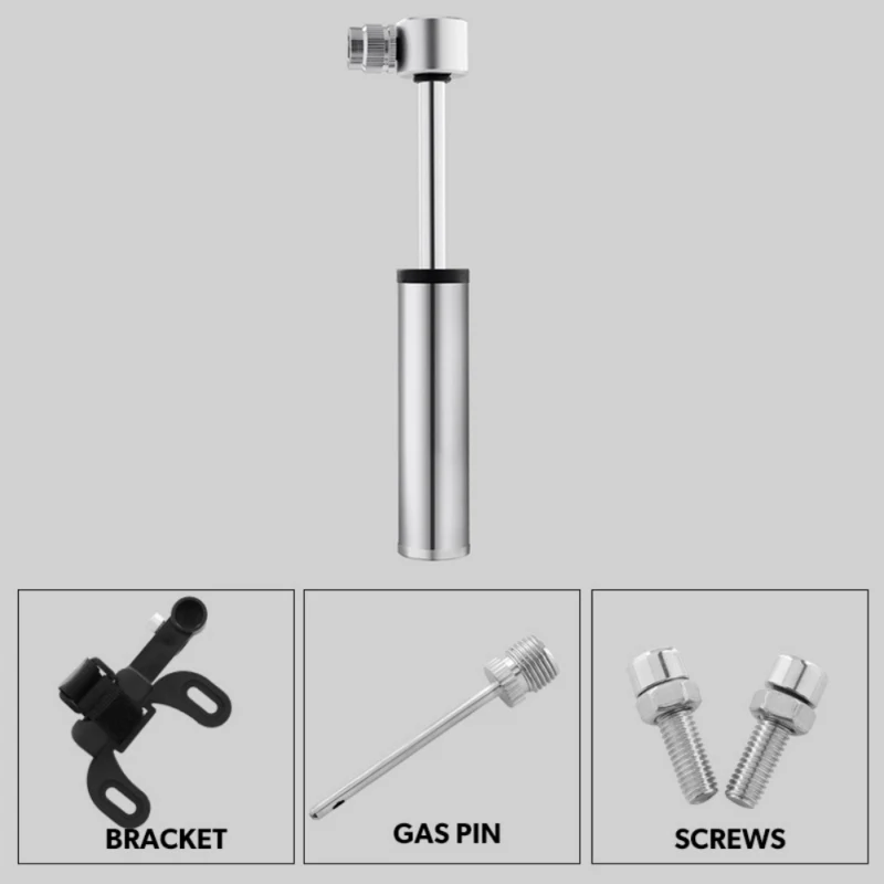 Portable Bicycle Pump Handheld Bicycle Tire Inflator Aluminum Alloy 120PSI Pressure Hand Pump MTB Bicycle Pump