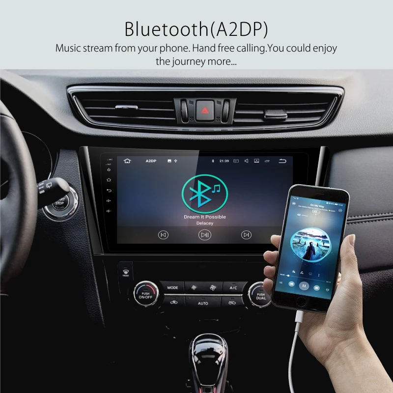 Top Dinpei Android 9.0 Car Radio Multimedia Player For  Nissan X-Trail Qashqai 2014 2015-2019 GPS Navigation Carplay 4G wifi video 2