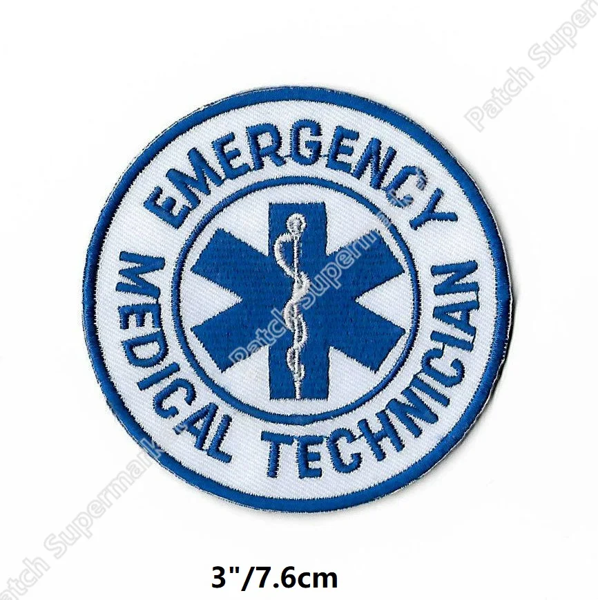 

3" EMERGENCY MEDICAL TECHNICIAN FIRST RESPONESER Patches Nurse Doctor First aid logo Embroidered Iron On Applique shoulder badge