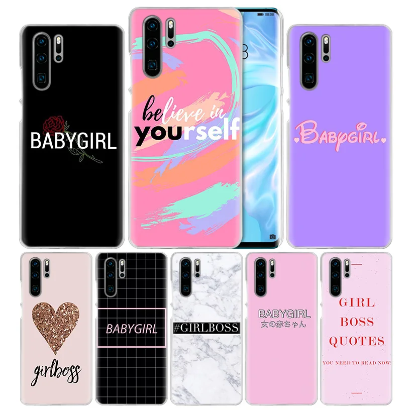 

BABY GIRL BOSS Case for Huawei P20 P Smart Z Plus 2019 P30 P10 P9 P8 Mate 10 20 lite Pro Mini 2017 Hard PC Phone Cover Coque NEW