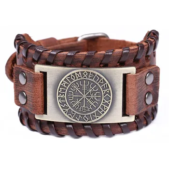 Bracelet cuir viking Odin 10