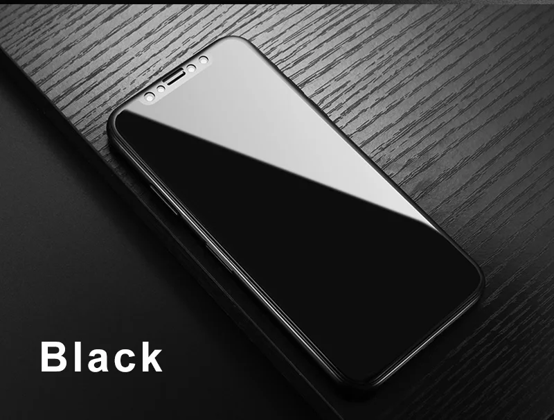 3D закаленное стекло полное покрытие для iPhone 11 Pro X Xs Max Xr телефон 360 Полное покрытие экран противоударный защитный светильник стекло для экрана - Цвет: Black