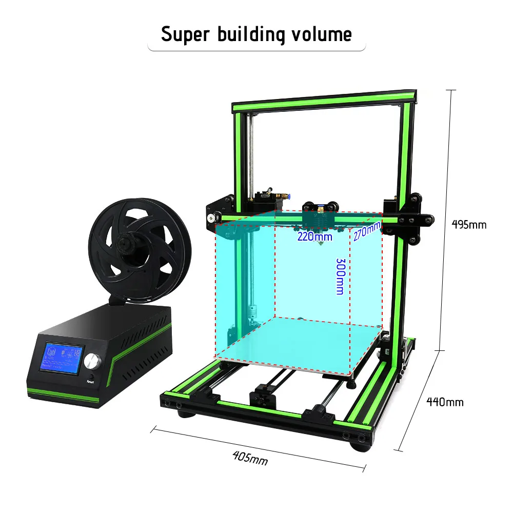 Anet E10 3d принтер DIY комплект частично собранное Многоязычное программное обеспечение рамка из алюминиевого сплава 220*270*300 мм с 8 Гб tf-картой