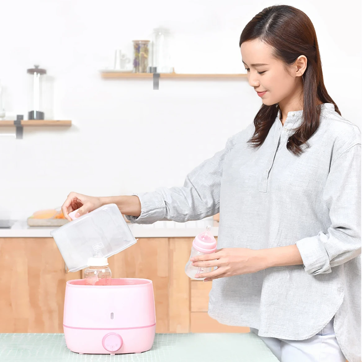Xiaomi Kola Mama Baby Milk Bottle Warmer Multifunction Milk Heating Machine Two Milk Bottles Steril