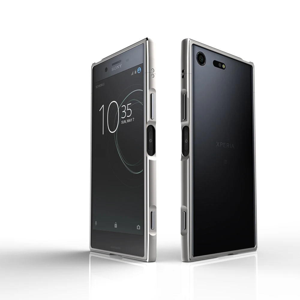 Чехол CELFONE Matel для sony Xperia XZ1, бампер из алюминиевого сплава для sony Xperia XZ1 G8341, рамка для sony XZ1, fundas - Цвет: Серебристый