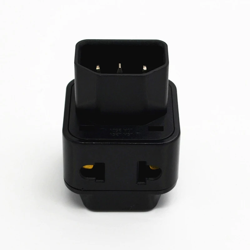 Белый/черный адаптер питания 2 в 1 IEC 320 C14 штекер на C13 гнездо PDU/UPS универсальный