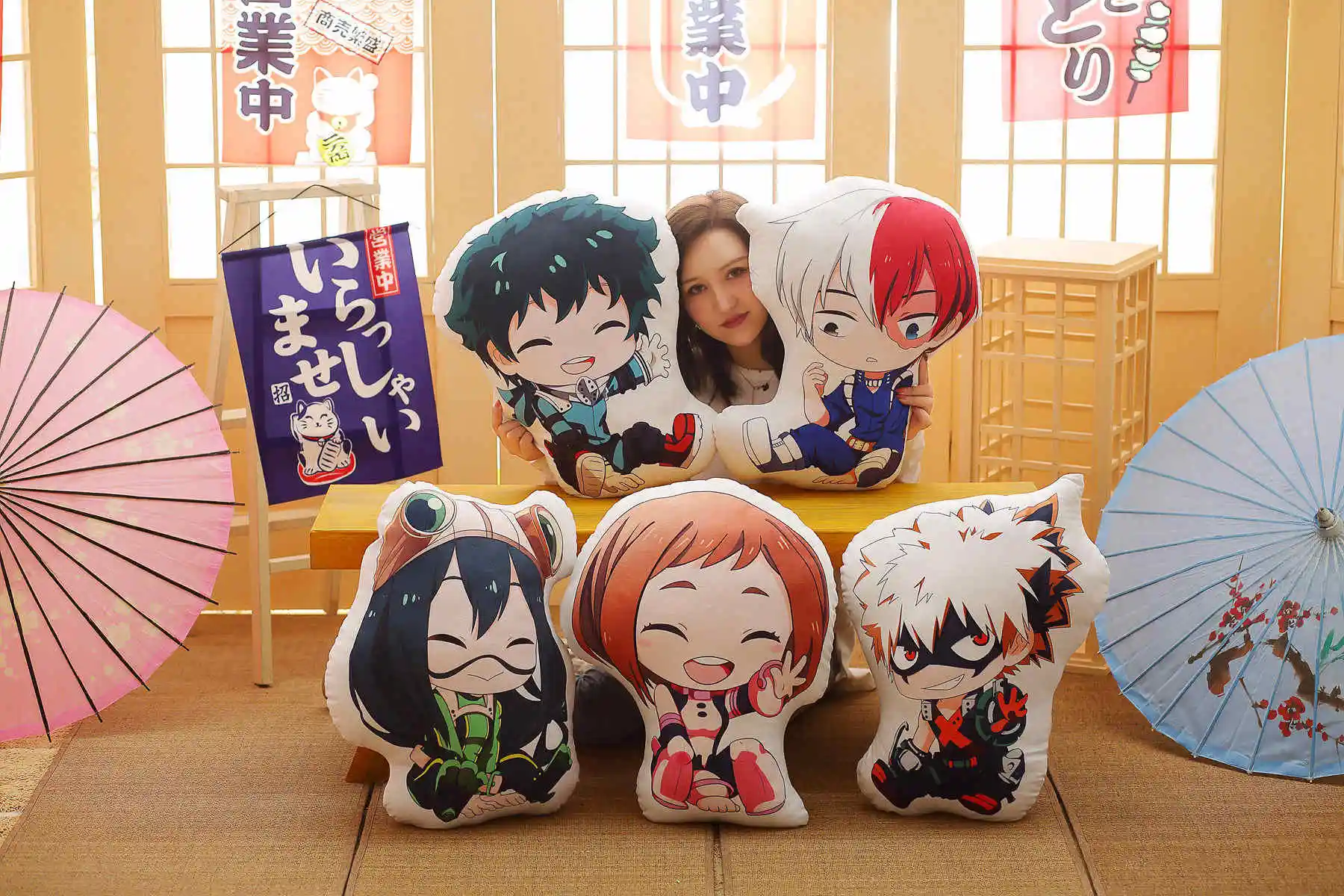 Плюшевая кукла подушка для косплея My H my hero actoria midoroki Shoto Bakugou Katsuki Asui Tsuyu OCHACO URARAKA| |