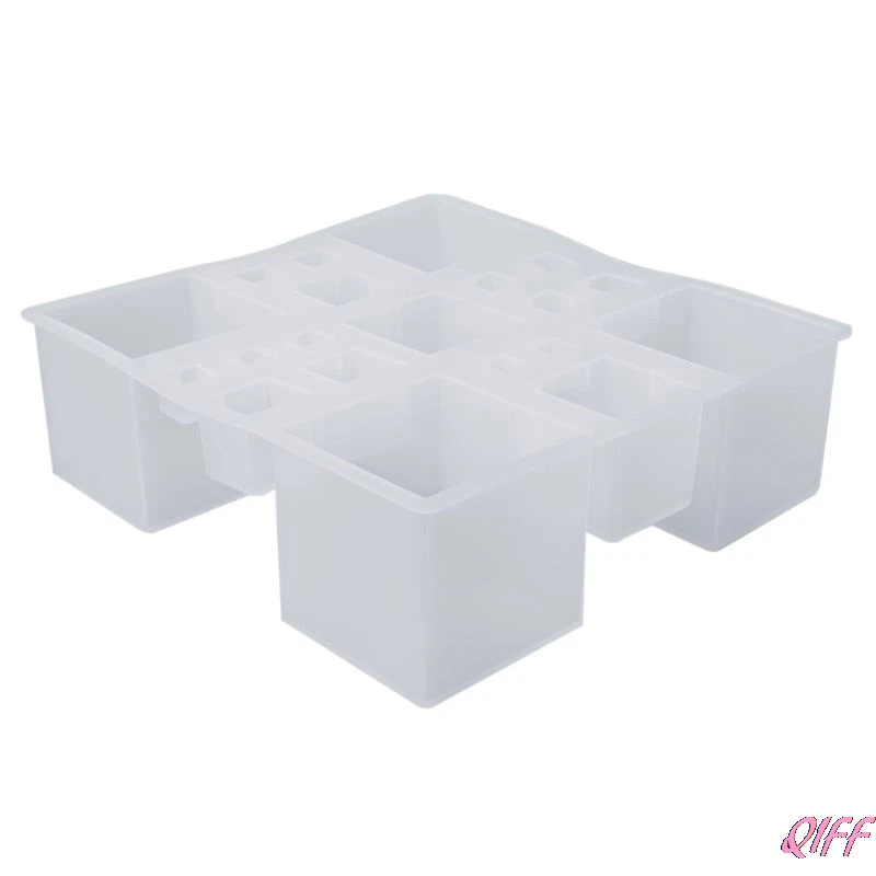 

Silicone Mold Conjoint Cube Mirror Different Sizes Combine DIY Jewelry Making Cake Decoration Crafts Epoxy Resin