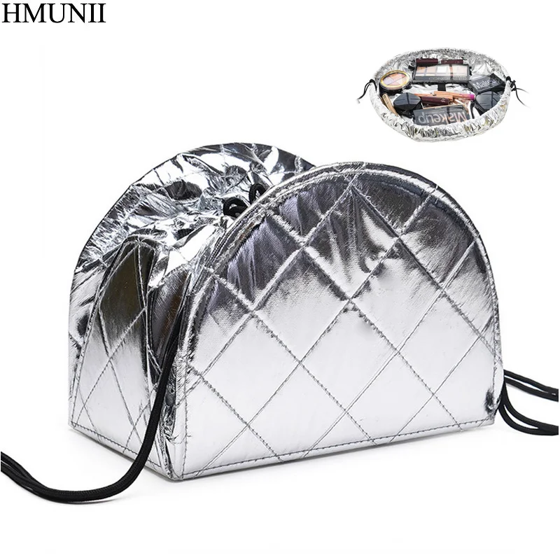 HMUNII Creative Lazy Cosmetic Bag Large Capacity Portable Drawstring Storage Artifact Magic Travel Pouch Simple Makeup Bag B1-51 HMUNII Creative Lazy Cosmetic Bag Large Capacity Portable Drawstring Storage Artifact Magic Travel Pouch Simple Makeup Bag B1-51