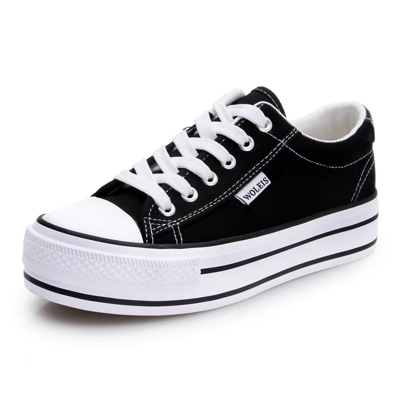 

2017 Time-limited Superstar Low Top Canvas Women Espadrilles Spring Autumn Women's Wedges Lace Up Casual Sapatilha Size 35-40