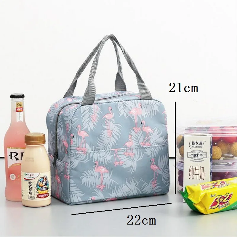 Oeak Portable Insulated Oxford Lunch Bags Thermal Food Picnic Lunch Bags For Women Kids Functional Pattern Cooler