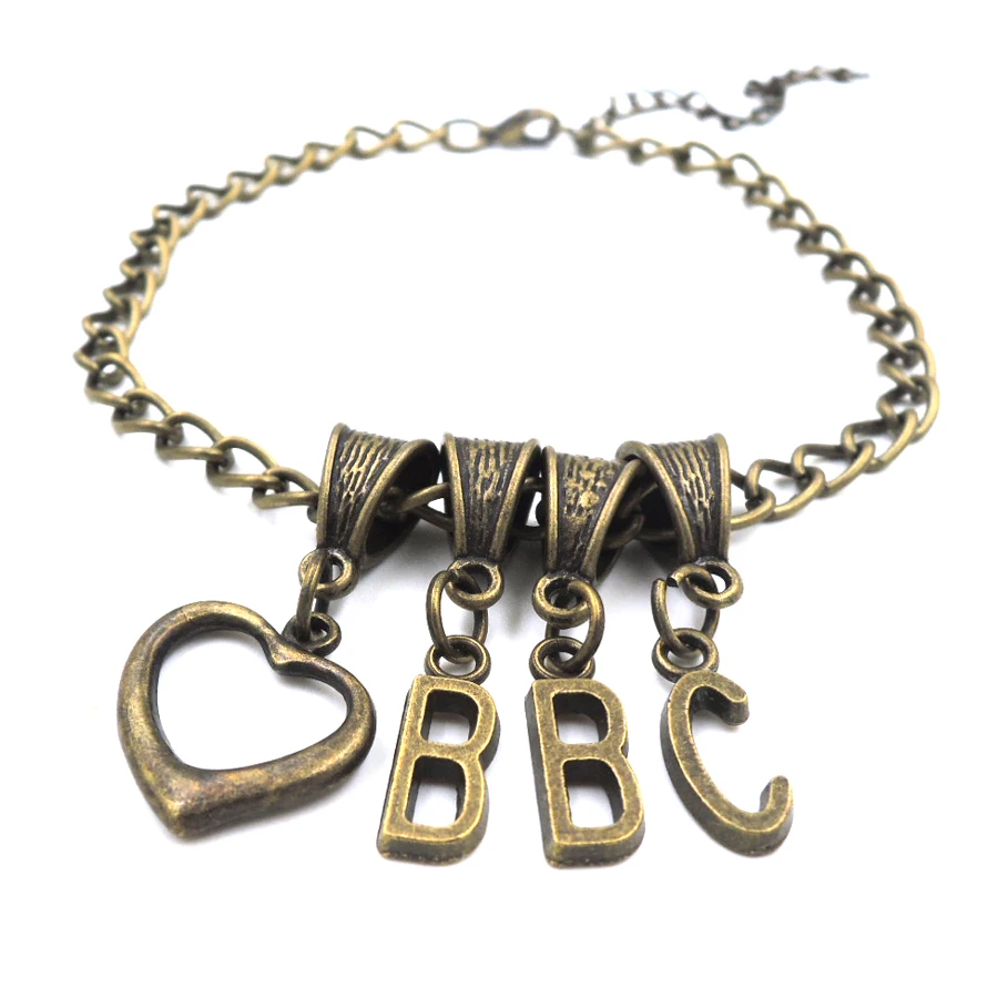 Браслет на ногу в форме сердца с надписью QUEEN OF SPADES|heart anklet|anklet heartslave anklet |