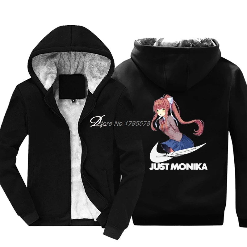 

Just Monika Hoodie Doki Doki Literature Club Men Do It Anime Printed Sweatshirt Hip Hop Tops Jackets Cotton Streetwear