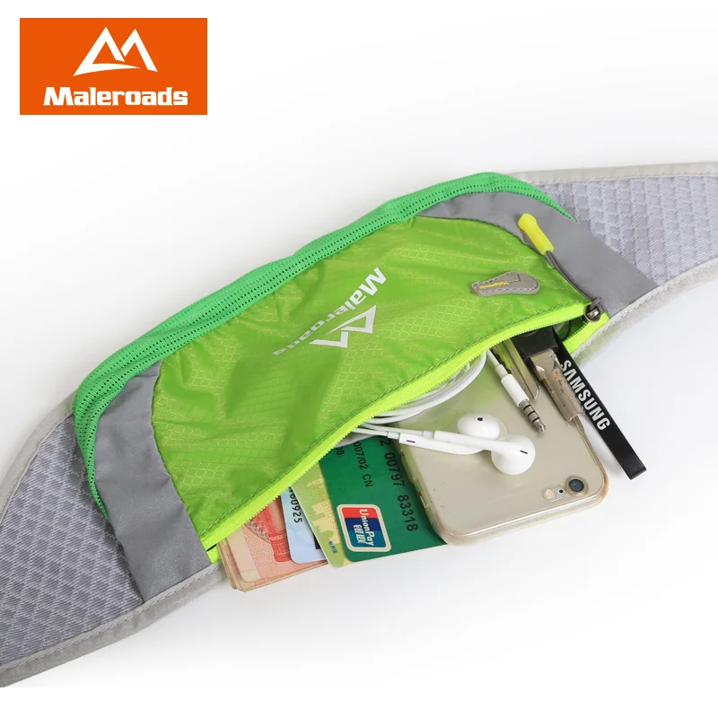 Maleroads impermeable correr cintura bolsas utilidad gimnasio Fanny Pack Deporte Fitness Jogging cinturón bolsas teléfono móvil bolsillo para hombres mujeres