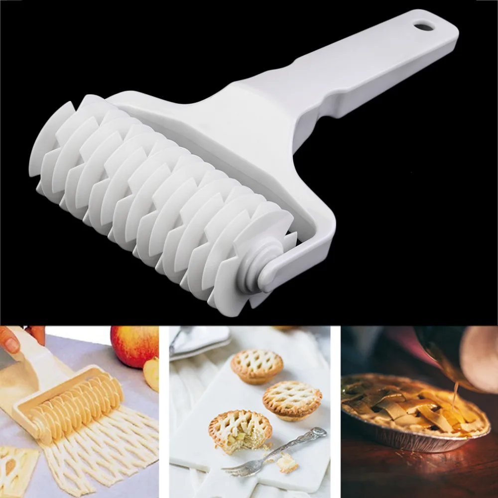 Kitchen Baking Dough Bread Cookie Pie Pizza Pastry Lattice Roller Cutter Plastic