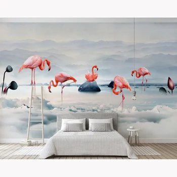 

Abstract Landscape Wall Papers Stickers Mountain Background Papier Peint Mural 3D Home Decor Self Adhesive Vinyl/ Silk Wallpaper