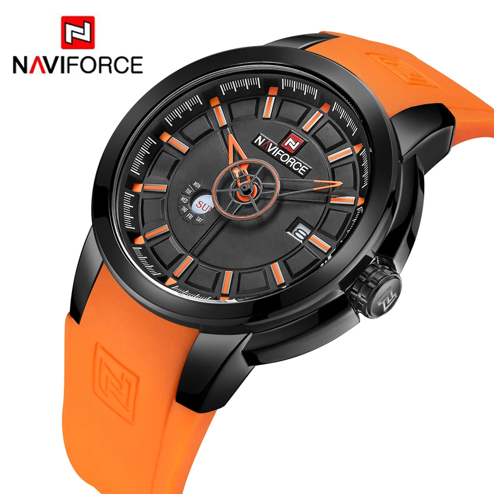 NAVIFORCE мужские часы Элитный бренд Спорт Военная Униформа для мужчин аналоговые