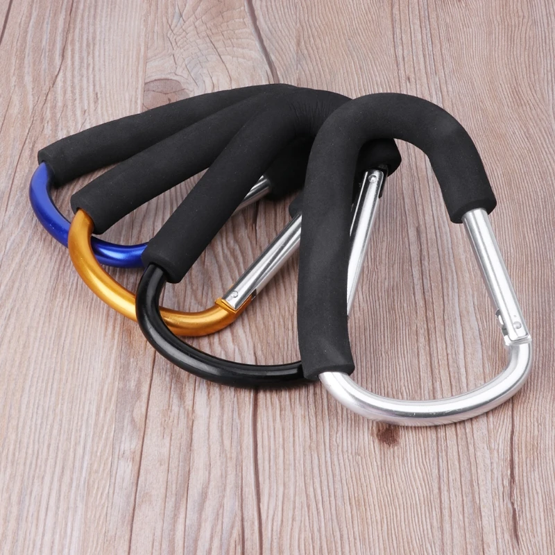 

Large Sponge Carabiner Baby Carriage Hook Stroller Handle Shopping Bag Clip Hook Large Camping Buckle Accessory Random delivery
