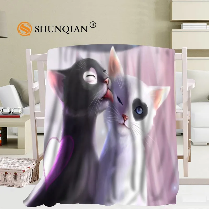 مخصص القط بطانية كنبة مكتب بطانية المحمولة بطانية ناعمة السرير الطائرة السفر الكبار المنزل بطانية