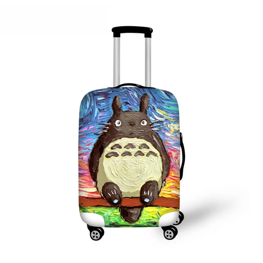 

Cute Totoro Prints Luggage Protective Dust Rain Covers Thick Elastic Trunk Case for 18-30 Inch Trolley Case Suitcasexxl