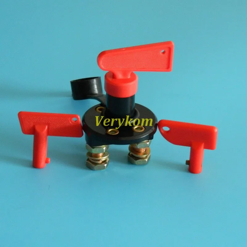 M10 Screw 12V 24V BATTERY ISOLATOR KILL SWITCH with KEY & CAP Boat / Marine / Car / 4x4