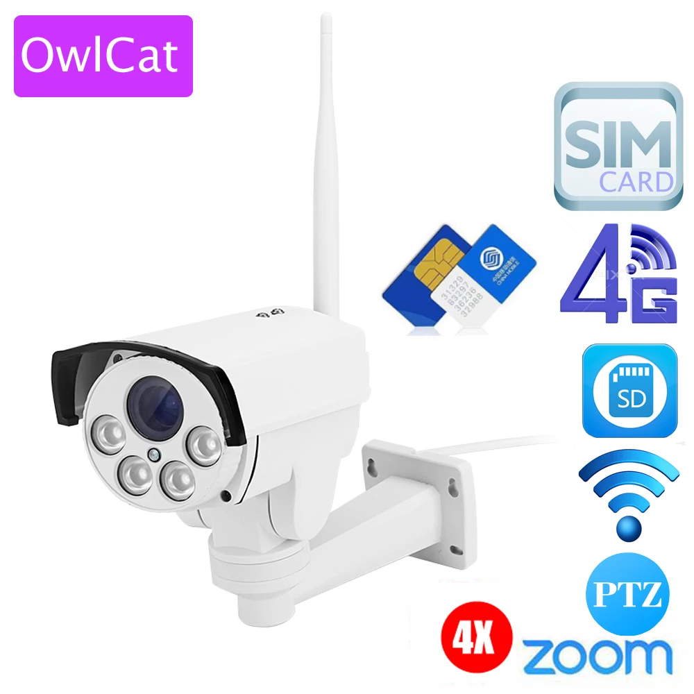 OwlCat 3516C+ SONY323 HD 1080P 3G 4G SIM IP Camera PTZ 5X Zoom Auto Focus Outdoor Bullet Camera Wireless AP Hotspot Wifi Motion camera : image OwlCat 3516C+ SONY323 HD 1080P 3G 4G SIM IP Camera PTZ 5X Zoom Auto Focus Outdoor Bullet Camera Wireless AP Hotspot Wifi Motion camera