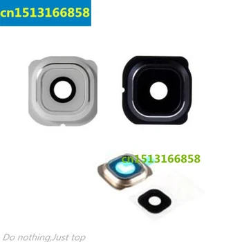 

50 pieces/lot original glass plastic material Camera Lens Ring Cover for Samsung Galaxy S6 Edge G925 - Dark Blue/white/gold