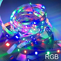 RGB 5 м 16,4 фута Светодиодная лента 2835 световой поток более высокий светодиодный светильник 60 светодиодный s/M 12 в ленточный светильник для дома, кухни, вечерние, рождественские декорации - Испускаемый цвет: RGB