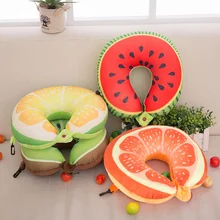 Подушка для шеи в форме фрукта с мультяшным рисунком наночастицы Подушка для отдыха Doze подушка для путешествий в автомобиле, офис, домашний диван, Автомобильная подушка