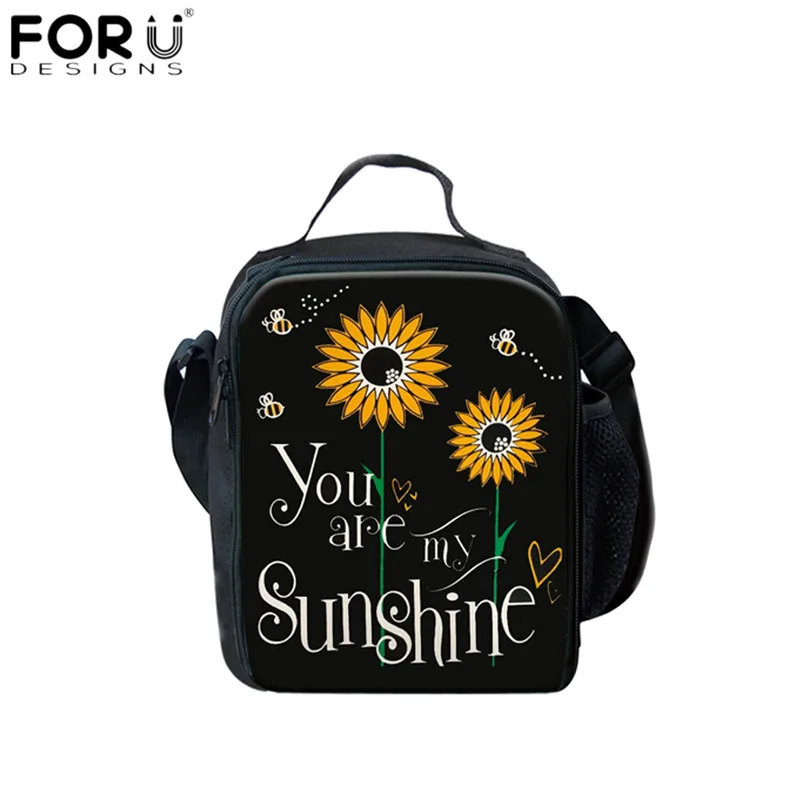 FORUDESIGNS/You are my Sunshine дизайн школьные сумки с принтом в виде подсолнухов 3 шт./компл. школьные сумки для детей девочки книжная сумка для отдыха сумки - Цвет: HXA607G