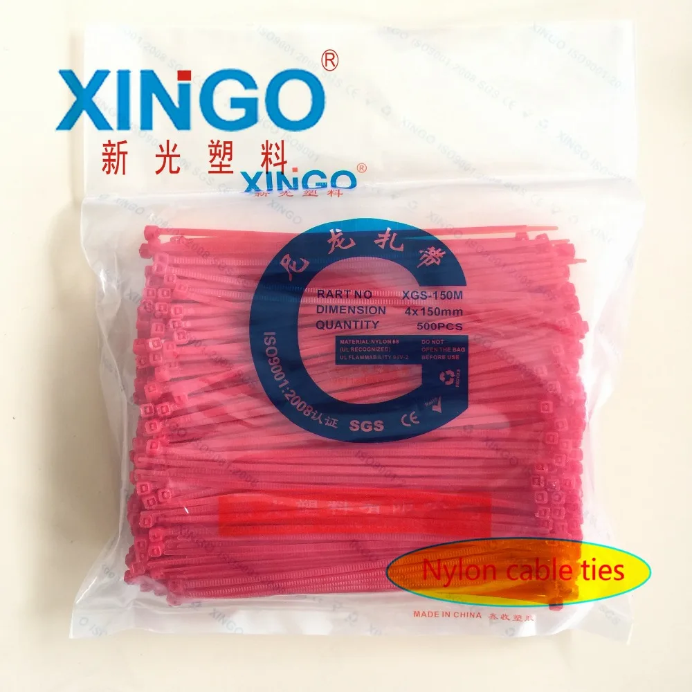 Nylon Cable Ties 500Pcs/pack 4*150 4x150 High Quality width 3.6mm