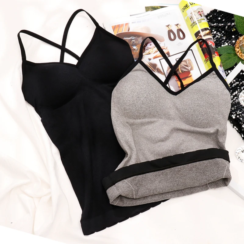 Summer Sexy Camis Women Crop Top Sleeveless Shirt Sexy Slim Lady Bralette Tops Strap Skinny Vest Camisole