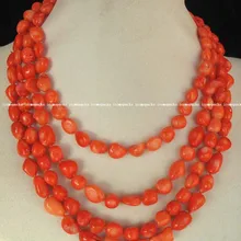 Форма свобода 7- 13 мм коралловые барокко бусины 6" ожерелье