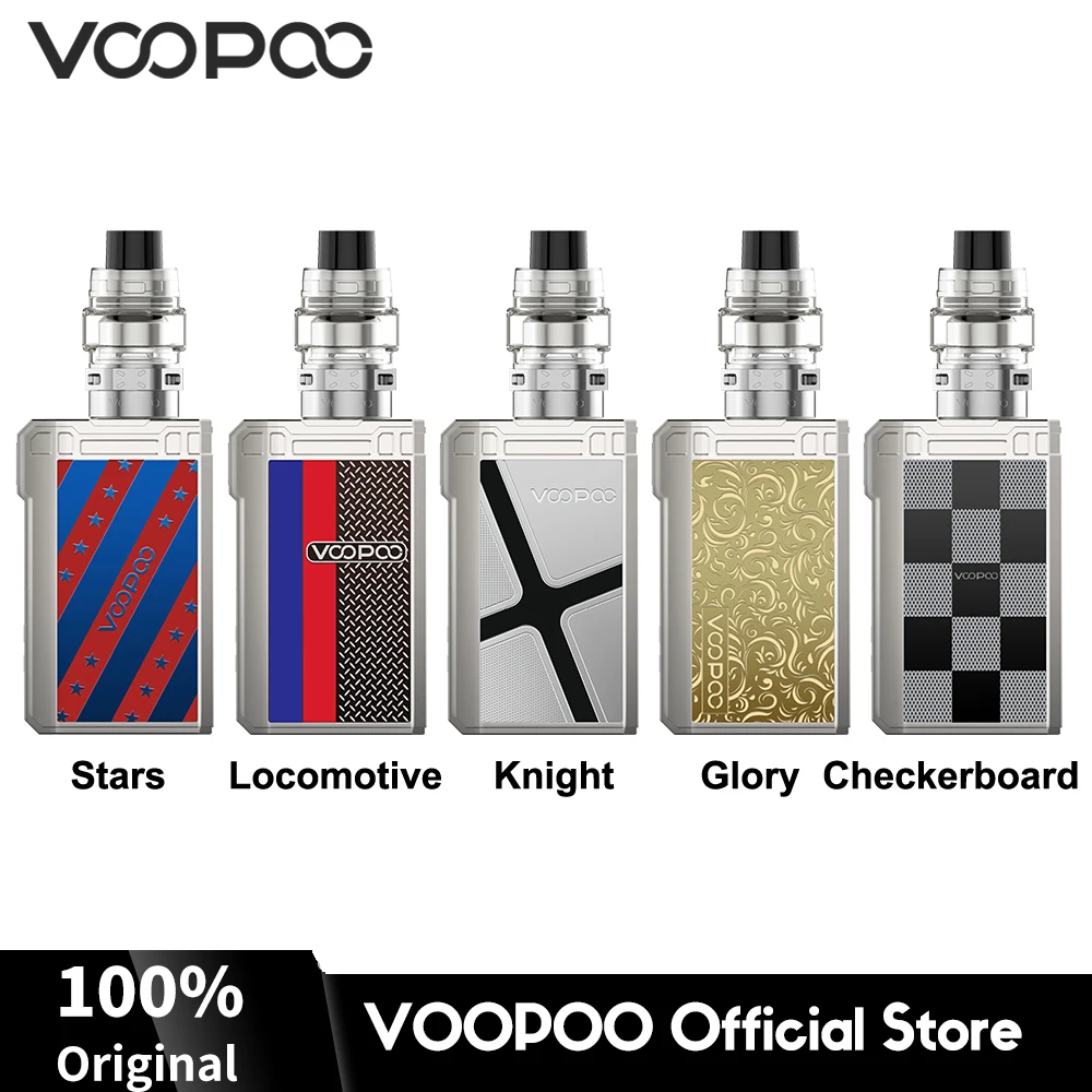 Оригинал VOOPOO ALPHA Zip Mod Box Vape комплект 180 Вт 4 мл MAAT танк распылитель Vape без Двойной 18650 батареи электронная сигарета испаритель