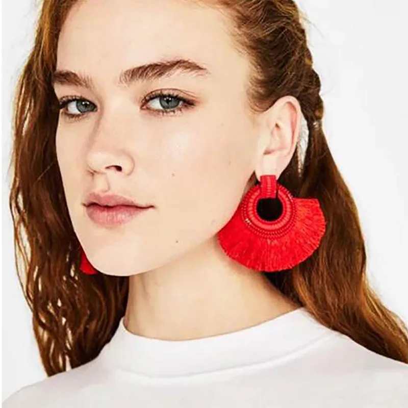 

2019 Tin Alloy Special Offer Limited Earings Earing Tassel Earrings For Women Big Drop Bohemia Fashion Jewelry 2019new