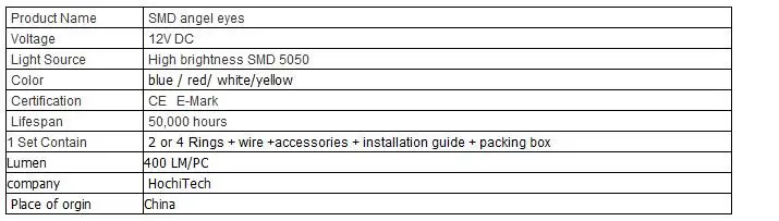 Отлично SMD 5050 светодио дный LED белый Фар halo ангел демон средства ухода для век комплект Dodge Challenger 2008 2009 2010 2011 2013 2012