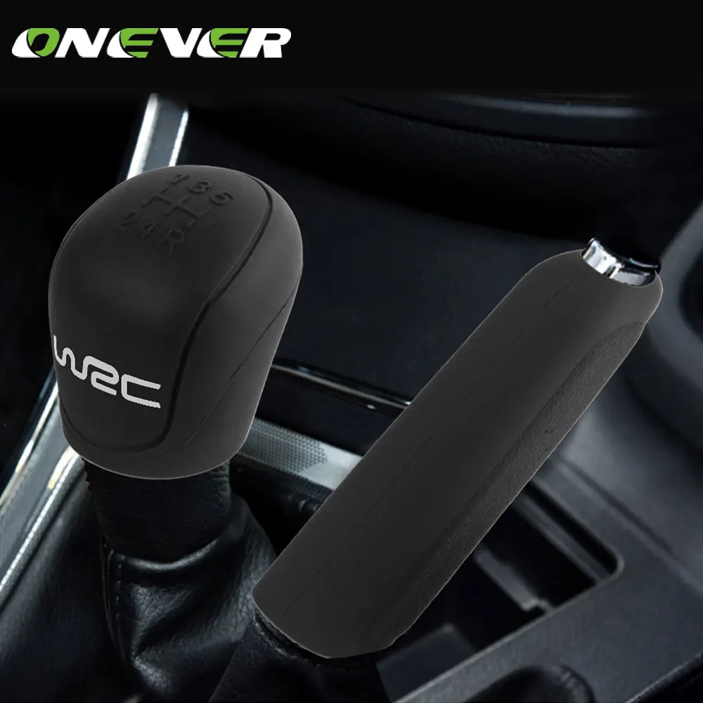 

Onever Car Gear Cover For 9-13 Ford Focus Handbrake Grips Manual Silicone Gear Head Shift Knob Collars Hand Brake Covers Case