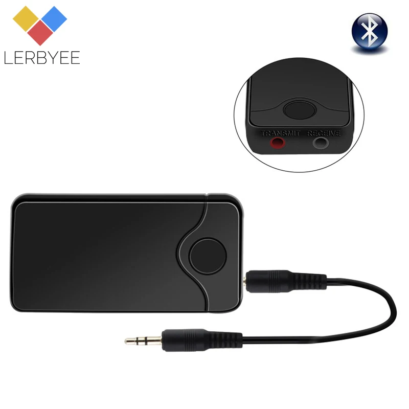 

Lerbyee B18 Wireless Audio Adapter 3.5mm Bluetooth 4.0 Receiver & Transmitter 2in1 Audio Input And Output for Earphone TV