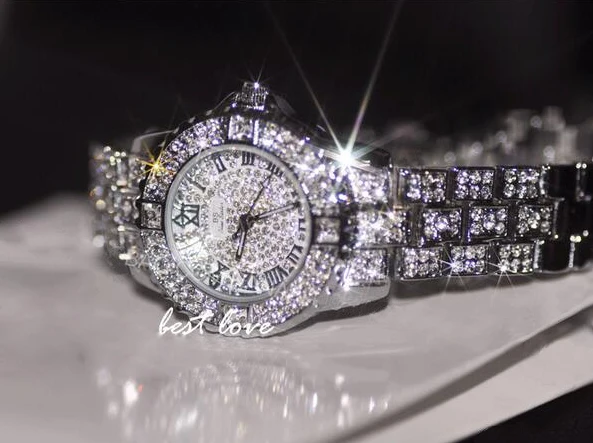 

2016 New Fashion Women Watches High Quality Austrian Diamond Woman Rhinestone watches Rose Gold Lady Dress Watch Clocks relogio